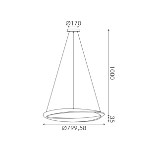 ΚΡΕΜΑΣΤΟ Φ/Σ LED 42W 3300LM CCT IP20 ΛΕΥΚΟ ΜΕΤΑΛΛΙΚΟ + ΑΚΡΥΛΙΚΟ