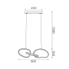 ΚΡΕΜΑΣΤΟ Φ/Σ LED 42W 3300LM CCT IP20  ΧΡΥΣΟ ΑΤΣΑΛΙ + ΑΚΡΥΛΙΚΟ - Image 2