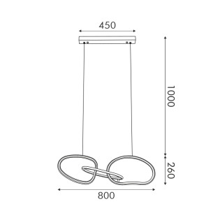 ΚΡΕΜΑΣΤΟ Φ/Σ LED 42W 3300LM CCT IP20  ΧΡΥΣΟ ΑΤΣΑΛΙ + ΑΚΡΥΛΙΚΟ