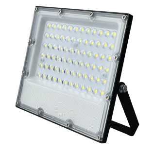 LED SMD BLACK FLOOD LUMINAIRE IP65 50W 6000K 6000Lm 100-277V RA80 IK08 5YRS BREATHING VALVE
