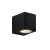 GU10 WALL LUMINAIRE  PLASTIC 230V AC BLACK IP65 MAX 3W LED