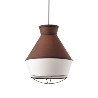ΚΡΕΜΑΣΤΟ Φ/Σ 1ΧΕ27 ΥΦΑΣΜΑ ΚΑΦΕ+ΛΕΥΚΟ Φ35ΧΗ120CM