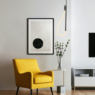 ΚΡΕΜΑΣΤΟ Φ/Σ LED 12W 3000K 536LM MALPO ΜΕΤΑΛΛΙΚΟ + ΣΙΛΙΚΟΝΗ IP20 L18.5*H150