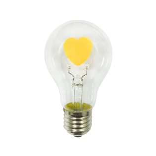 LED FILAMENT E27 A60 2W 2700K 230V AC 200LM RA80 30000H 360° HEART