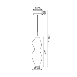 ΚΡΕΜΑΣΤΟ Φ/Σ LED 20W 3000K 1600LM 360º ΑΚΡΥΛΙΚΟ D16ΧH180CM CARYATID